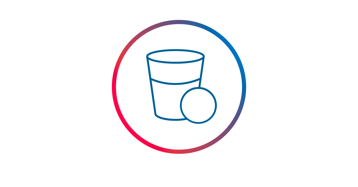 Pill and water icon